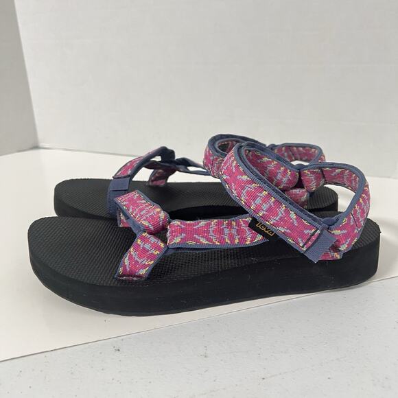 Teva Sandals Universal Midform Women 11 Triton Raspberry Ankle Strap Active Hike - Picture 4 of 9